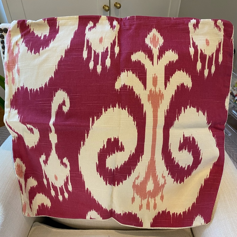 Kim Samela Pink Ikat Pillow Covers (set of 2)